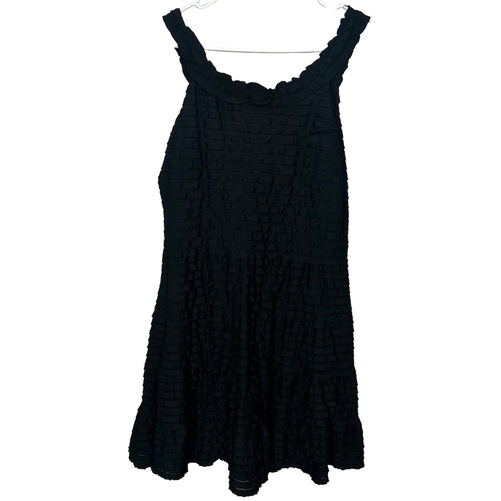 Max Studio Black Ruffled Tank Dress - Picture 2 of 4